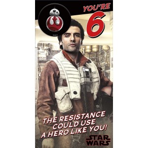 Поздравительная открытка Star Wars The Last Jedi 6 со значком
